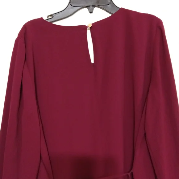 a new day Burgundy Long Sleeve Dress - Picture 5 of 9